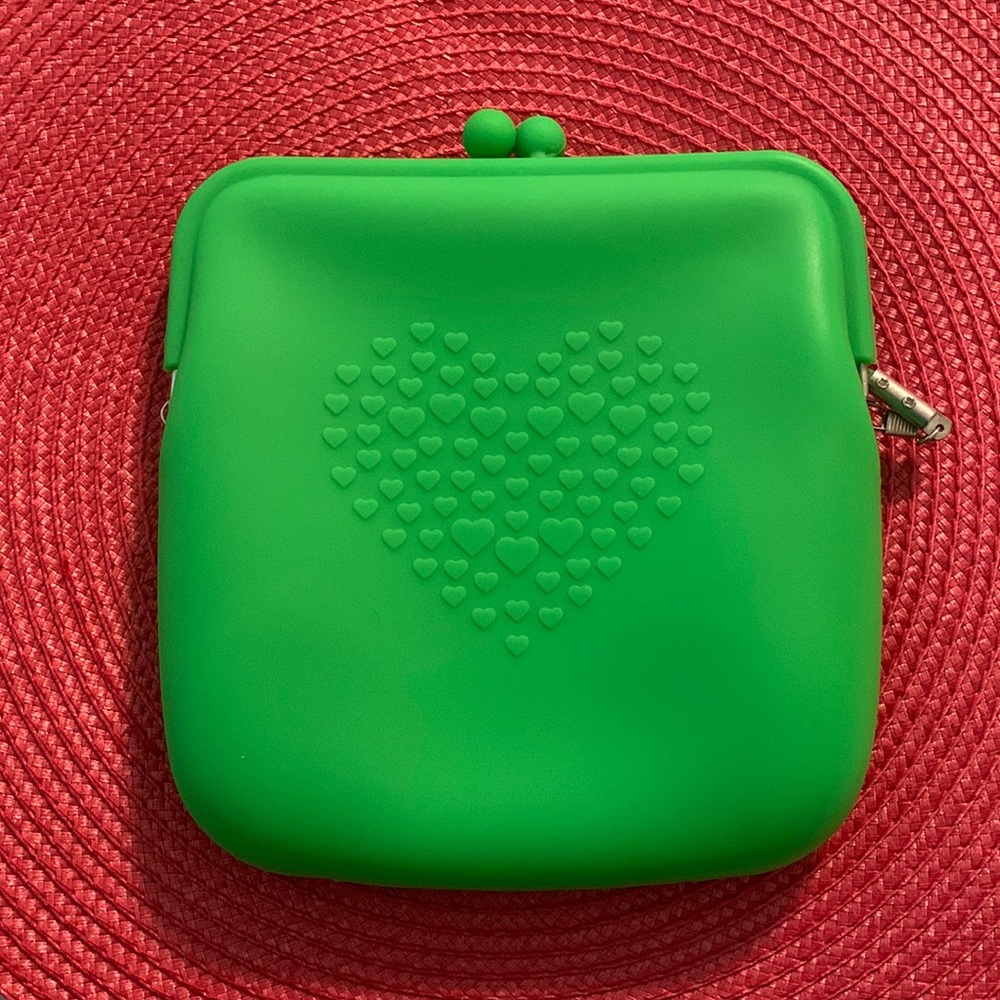 Green Silicon Rubber Crossbody / Clutch